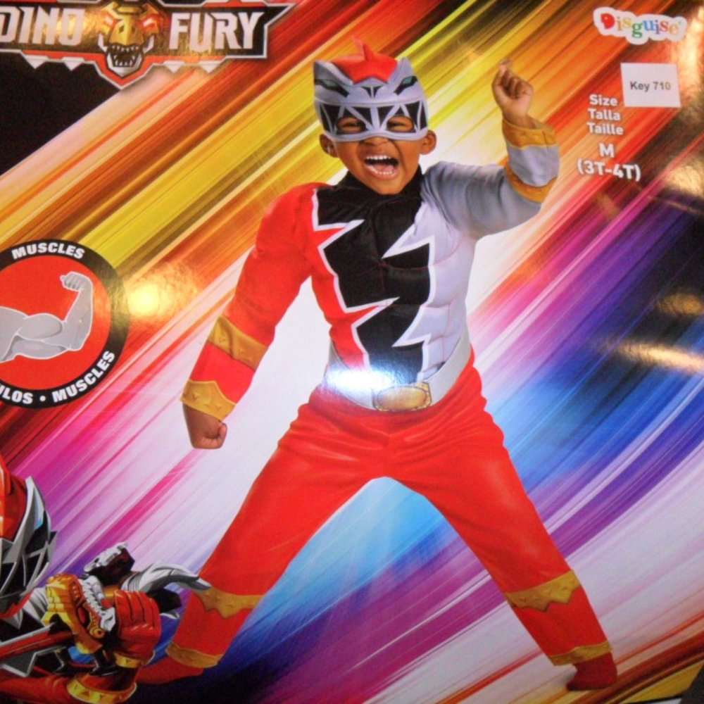 NEW Red Ranger Saban's Power Ranger Dino Fury Halloween Costume 3T